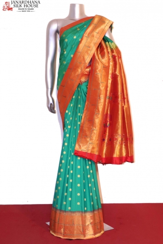 Grand Wedding Meenakari Paithani Silk Saree